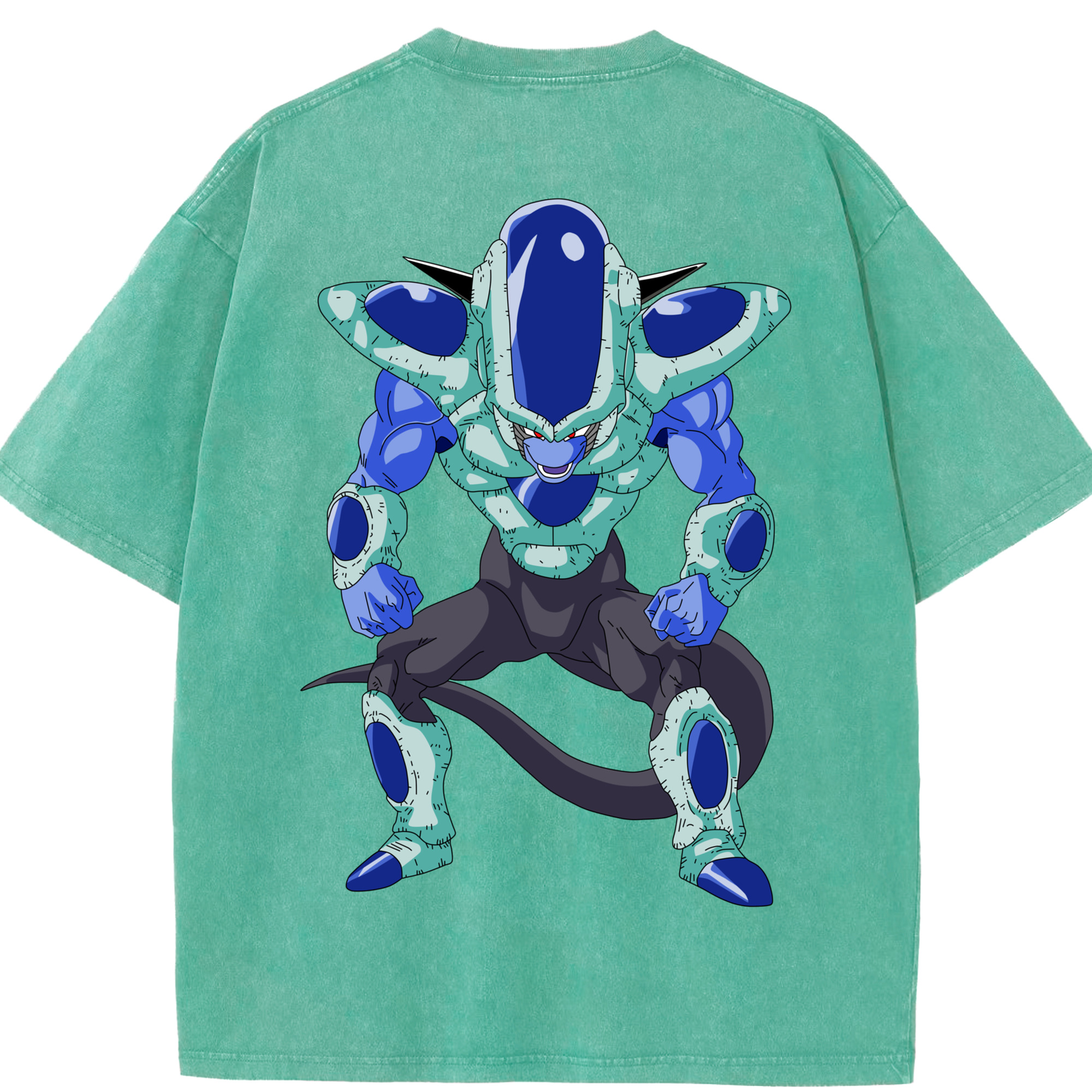 （画像用） ドラゴンボール フリーザ DRAGON BALL Frieza 綿100% ヴィンテージ風 半袖Tシャツ（背面プリント）